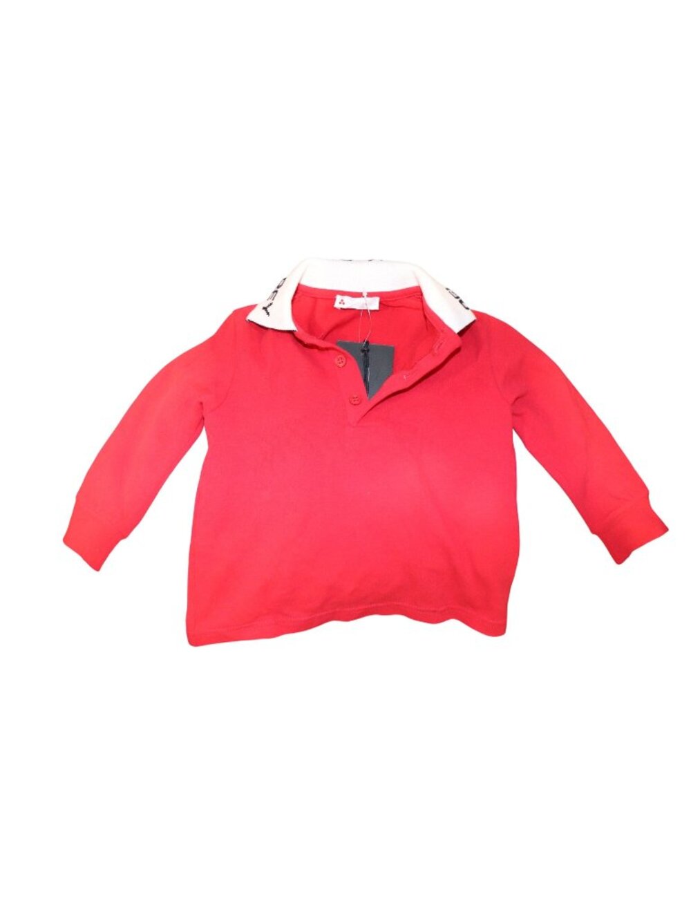 Peuterey Baby Polo Shirt Red Long Sleeve, 6M NWT